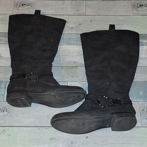 Avenue Tall Black Boots sz 9 Wide